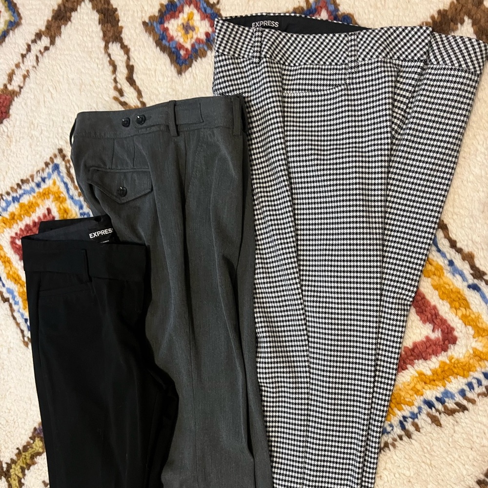 Lot of 3 Express Columnist Slacks (2)